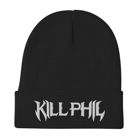 KILL PHIL BEANIE WHITE TEXT