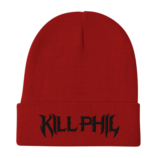 KILL PHIL BEANIE BLACK TEXT