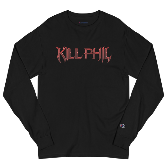 KILL PHIL RED CHROME  CHAMPION LONG SLEEVE T-SHIRT