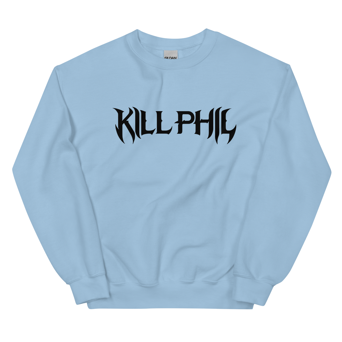 KILL PHIL CREW NECK BLACK TEXT